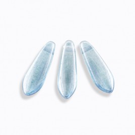 Crystal Blue 3x11mm dagger bead