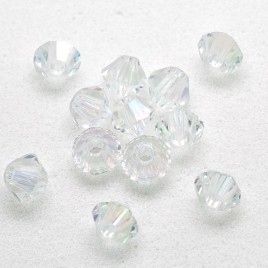 Czech Crystal Bohemica Bicone Bead 3mm Crystal (030) Radiance2