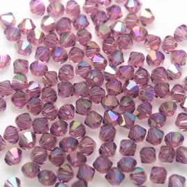 Czech Crystal Bohemica Bicone Bead 4mm Amethyst (250) Radiance2