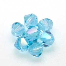 Czech Crystal Bohemica Bicone Bead 4mm Aqua. Bo (610) Radiance2