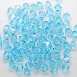 Czech Crystal Bohemica Bicone Bead 4mm Aqua. Bo (610) Radiance2