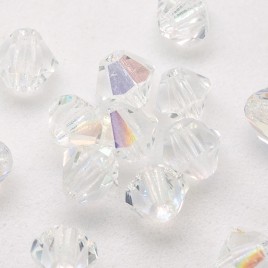 Czech Crystal Bohemica Bicone Bead 4mm Crystal (030) AB