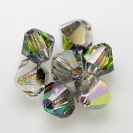 Czech Crystal Bohemica Bicone Bead 4mm Crystal (030) Vitrail