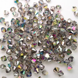 Czech Crystal Bohemica Bicone Bead 4mm Crystal (030) Vitrail