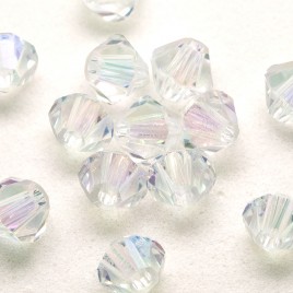 Czech Crystal Bohemica Bicone Bead 4mm Crystal (030) Radiance2