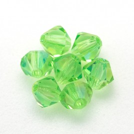 Czech Crystal Bohemica Bicone Bead 4mm Peridot (552) Radiance2