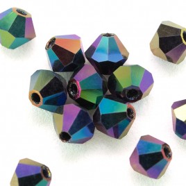 Czech Crystal Bohemica Bicone Bead 4mm Reef Green (280) Radiance2
