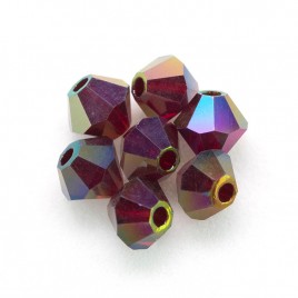 Czech Crystal Bohemica Bicone Bead 4mm Siam (990) Radiance2