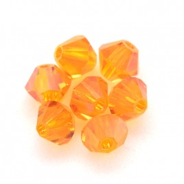 Czech Crystal Bohemica Bicone Bead 4mm Sun (931) Radiance2