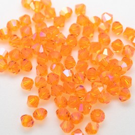 Czech Crystal Bohemica Bicone Bead 4mm Sun (931) Radiance2