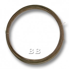 Dark Bronze coloured, nylon coated 0.45mm/.018" Dia.7x1 Tigertail