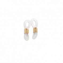 Eye Glass  Chain Connector Clear/Gold