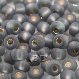 Grey matt silver lined size 5/0 seed beads - Retail system