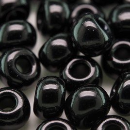 Jet Black glass, size 32/0 seed beads- Retail system