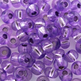 Lilac silver lined size 5/0 seed beads- Retail system