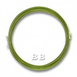 Lime coloured, nylon coated 0.45mm/.018" Dia.7x1 Tigertail