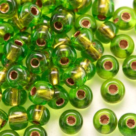 Lime Copper lined size 5/0 seed beads- Retail system