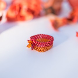 Mini Studio - Citrus Peyote Stitch Ring Bead Kit - Includes FREE Instructions