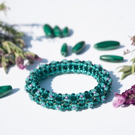 Mini Studio - Floris Bangle Bead Kit – Green Grecian Goddess