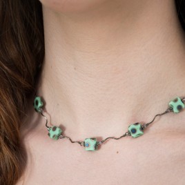 Mini Studio - Mint Necklace Bead Kit (.925 Silver black Finish)