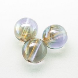 Misty Lilac 8mm round Czech glass druk beads