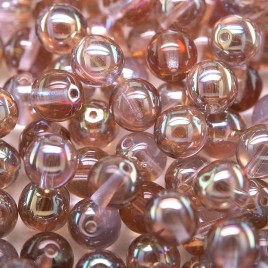 Misty Lilac 8mm round Czech glass druk beads
