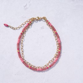 Misty Rose Czech Glass - Essence Bracelet.