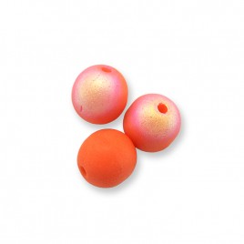 Nectarine AB 6mm round Czech glass druk beads