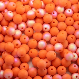 Nectarine AB 6mm round Czech glass druk beads