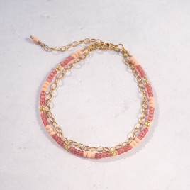 Pink Lemonade Czech Glass - Essence Bracelet.