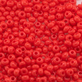 Preciosa 100 Gms Czech glass seed bead 11/0 Poppy Red opaque