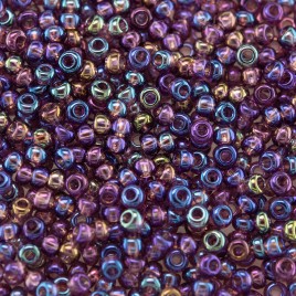 Preciosa Czech glass seed bead 11/0 Purple transparent rainbow