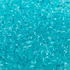 Preciosa Czech glass seed bead 11/0 transparent Turquoise