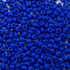 Preciosa 100 Gms Czech glass seed bead 11/0 True Blue opaque