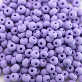 Preciosa Czech glass PermaLux seed bead 9/0 Chalk Violet Matt