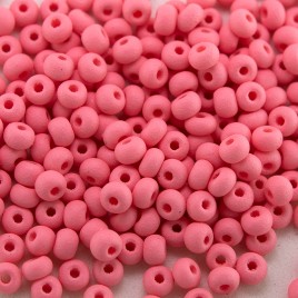 Preciosa Czech glass PermaLux seed bead 9/0 Conch Shell Pink Matt