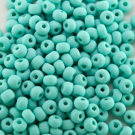 Preciosa Czech glass PermaLux seed bead 9/0 Ice Green Matt