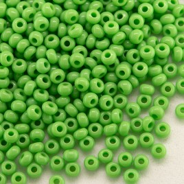 Preciosa Czech glass seed bead 11/0 Bud Green opaque