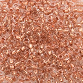Preciosa Czech glass seed bead 11/0 Clear glass Copper Lined