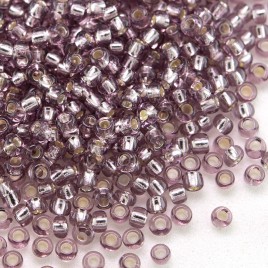 Preciosa Czech glass seed bead 11/0 Light Purple silver lined