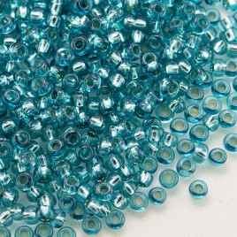 Preciosa Czech glass seed bead 11/0 Marine Blue silver lined