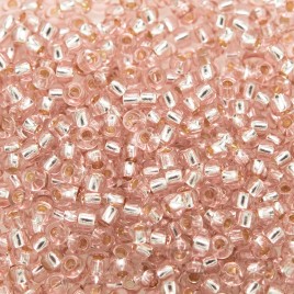 Preciosa Czech glass seed bead 11/0 Pink Lotus silver lined