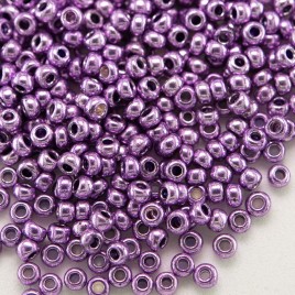 Preciosa Czech glass seed bead 11/0 Violet Metallic Terra coated