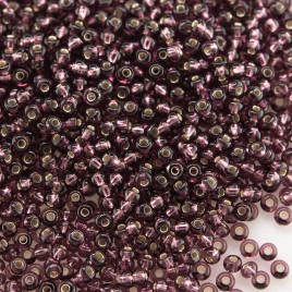 Preciosa Czech glass seed bead 13/0 Amethyst silver lined