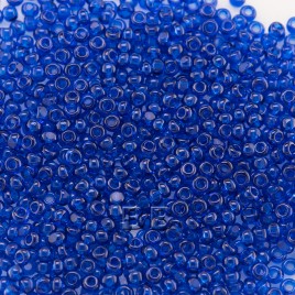 Preciosa Czech glass seed bead 13/0 Electric Blue Transparent glass Charlotte