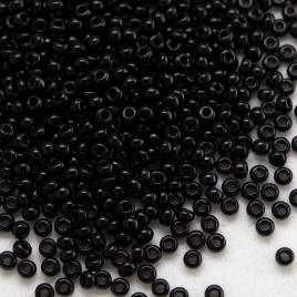 Preciosa Czech glass seed bead 13/0 Jet Black