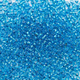 Preciosa Czech glass seed bead 15/0 Aquamarine Silver Lined