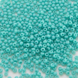 Preciosa Czech glass seed bead 15/0 Turquoise Opaque