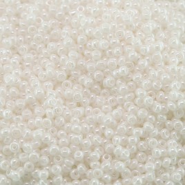 Preciosa Czech glass seed bead 15/0 White Opaque Luster