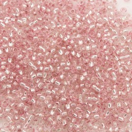 Preciosa Czech glass seed bead 15/0 Berry Pink, Silver Lined